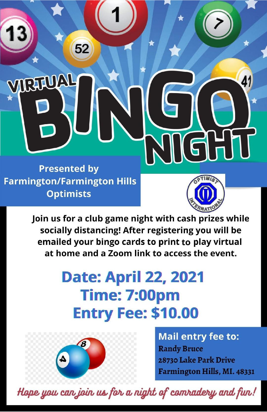 Bingo Flyer 4 22 21