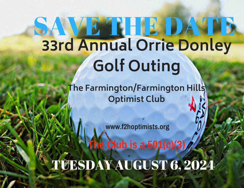 2024 Optimists Club Golf Outing Save The Date