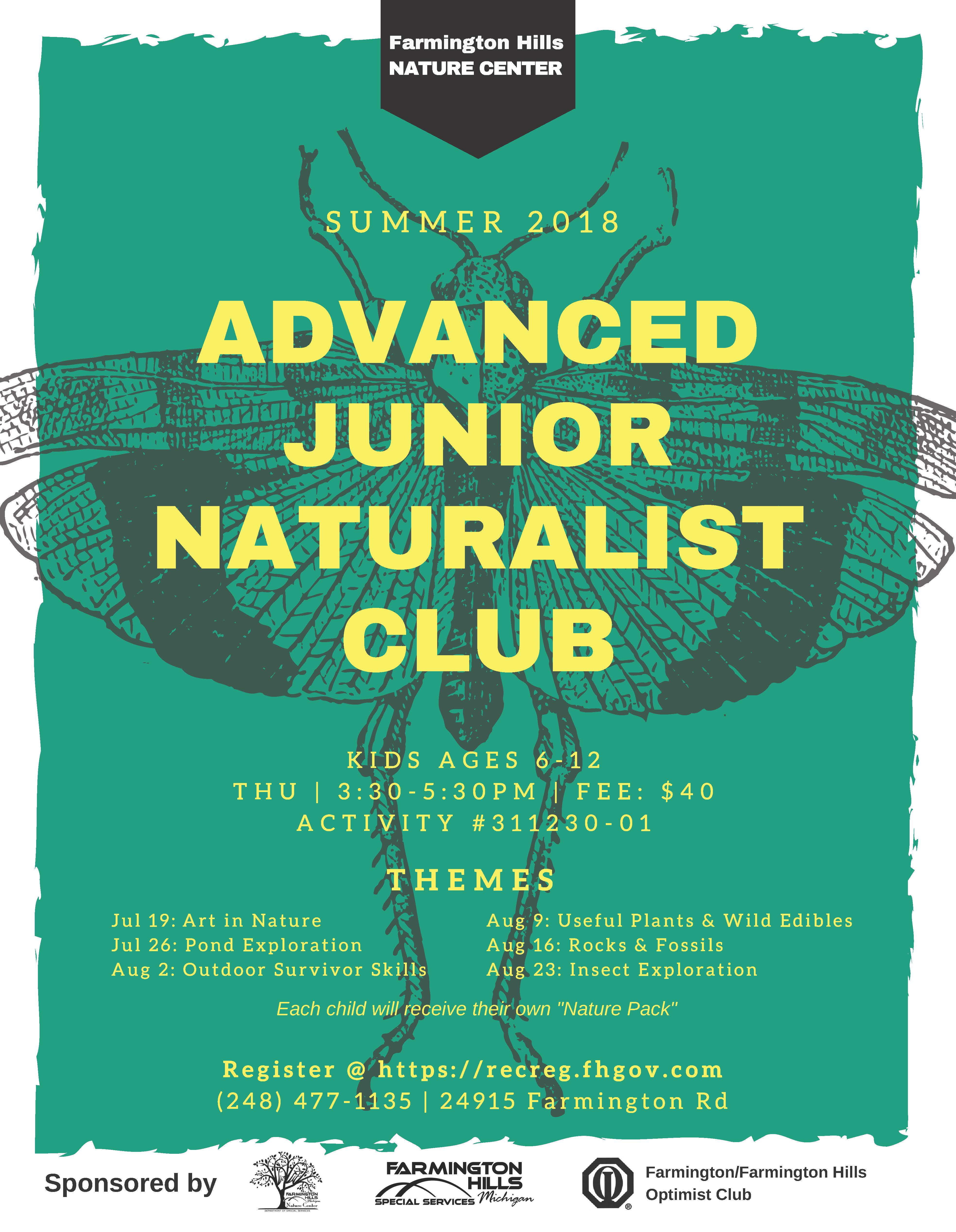 Advanced Junior Naturalist Club 2018