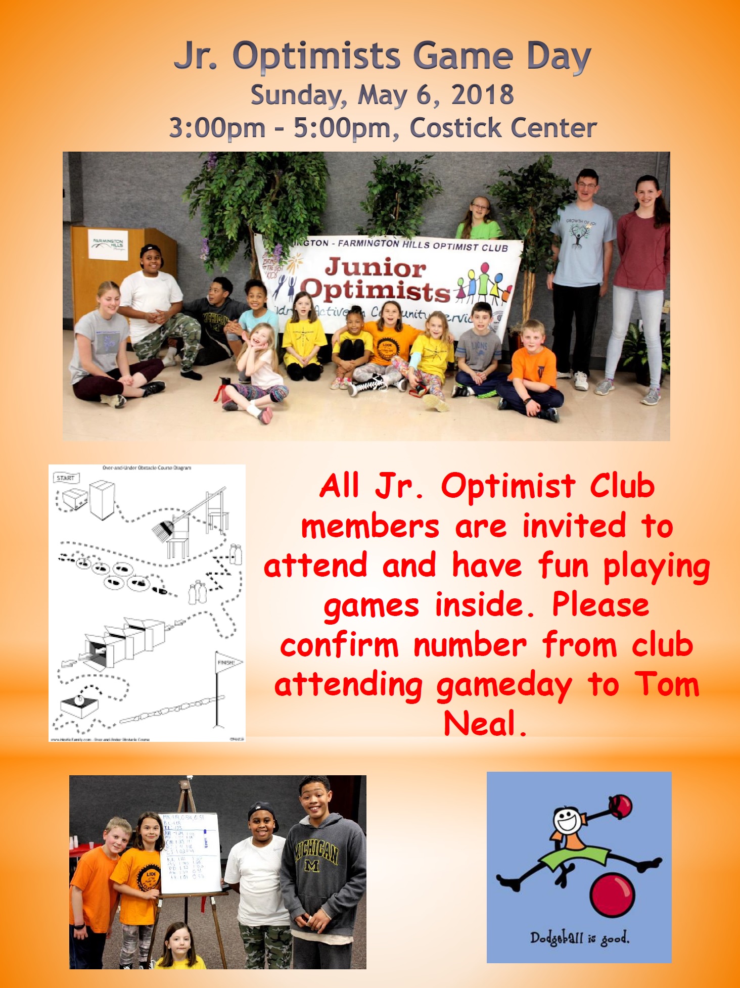 Junior Optimists Game Day 2018 Flyer 